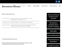 Tablet Screenshot of investorshouse.fi